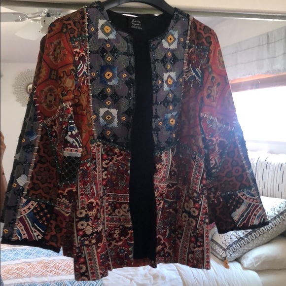 zara patchwork jacket